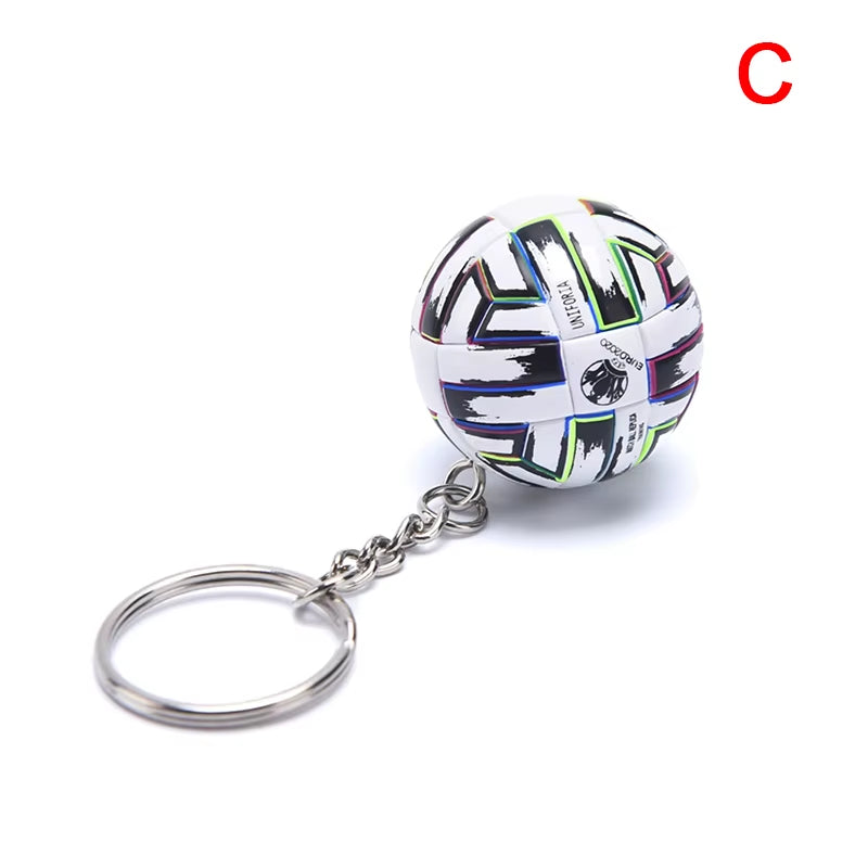 3D Soccer Ball Keychain – PU Leather Football Key Ring