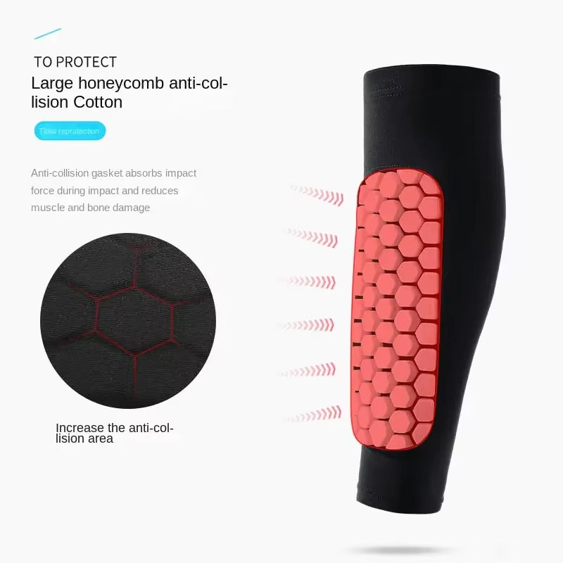 Honeycomb Soccer Shin Guard Sleeves – Built-In Shin Pads