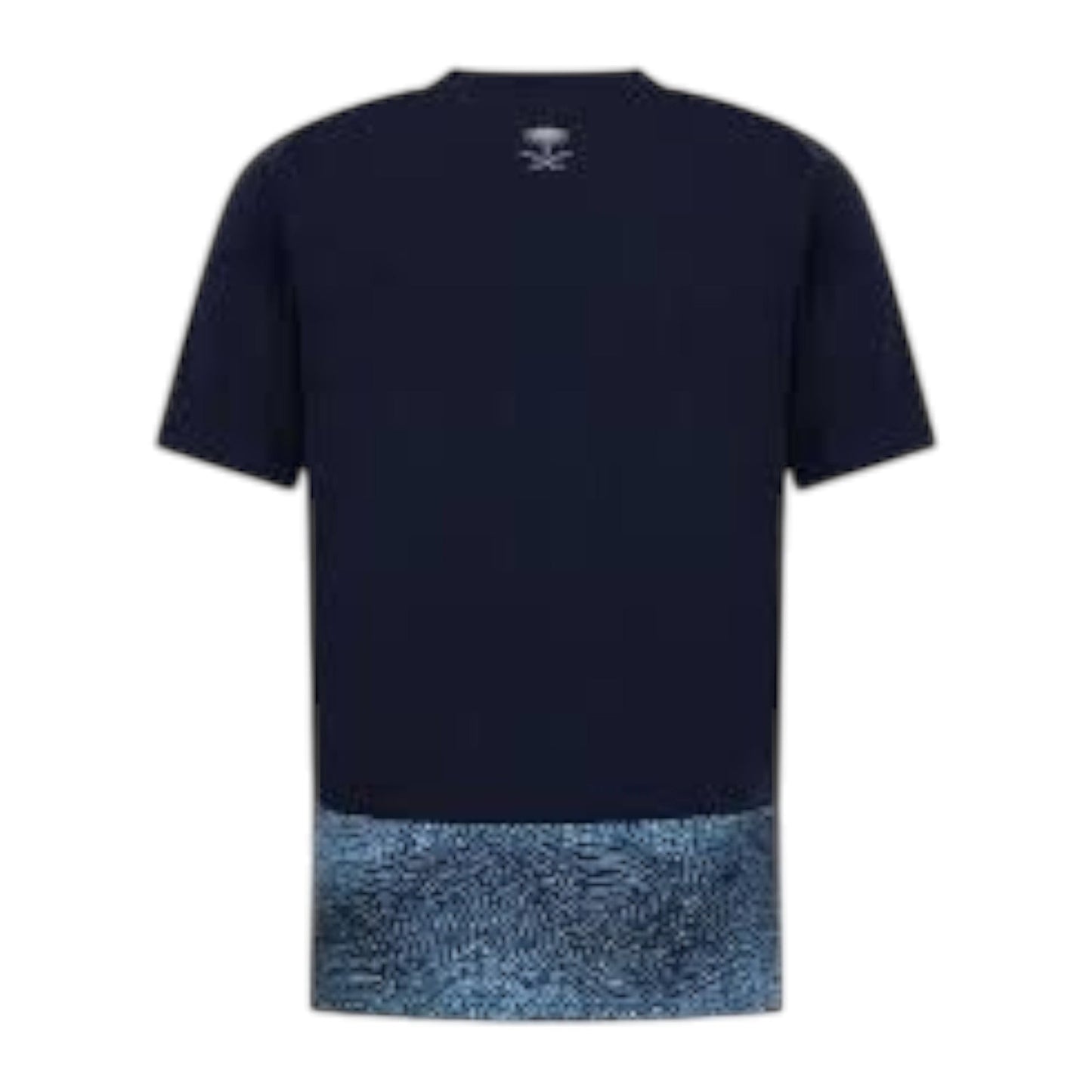 GOATkitz Al-Nassr 2025-26 adult away jersey in navy blue with a light blue patterned hem. Customizable.