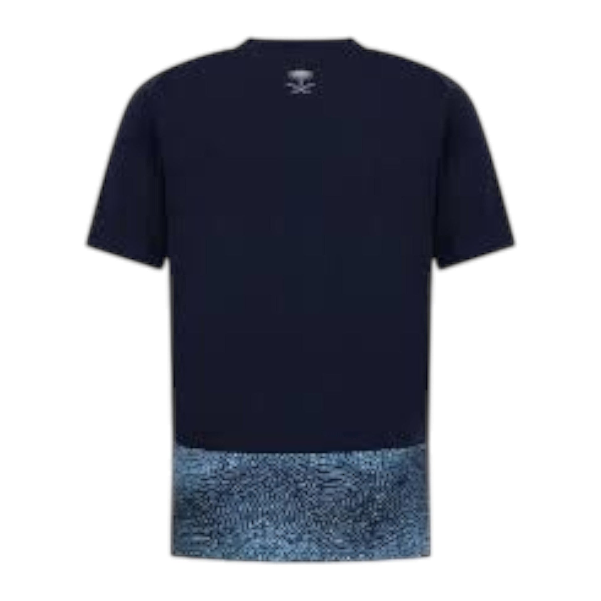 GOATkitz Al-Nassr 2025-26 adult away jersey in navy blue with a light blue patterned hem. Customizable.