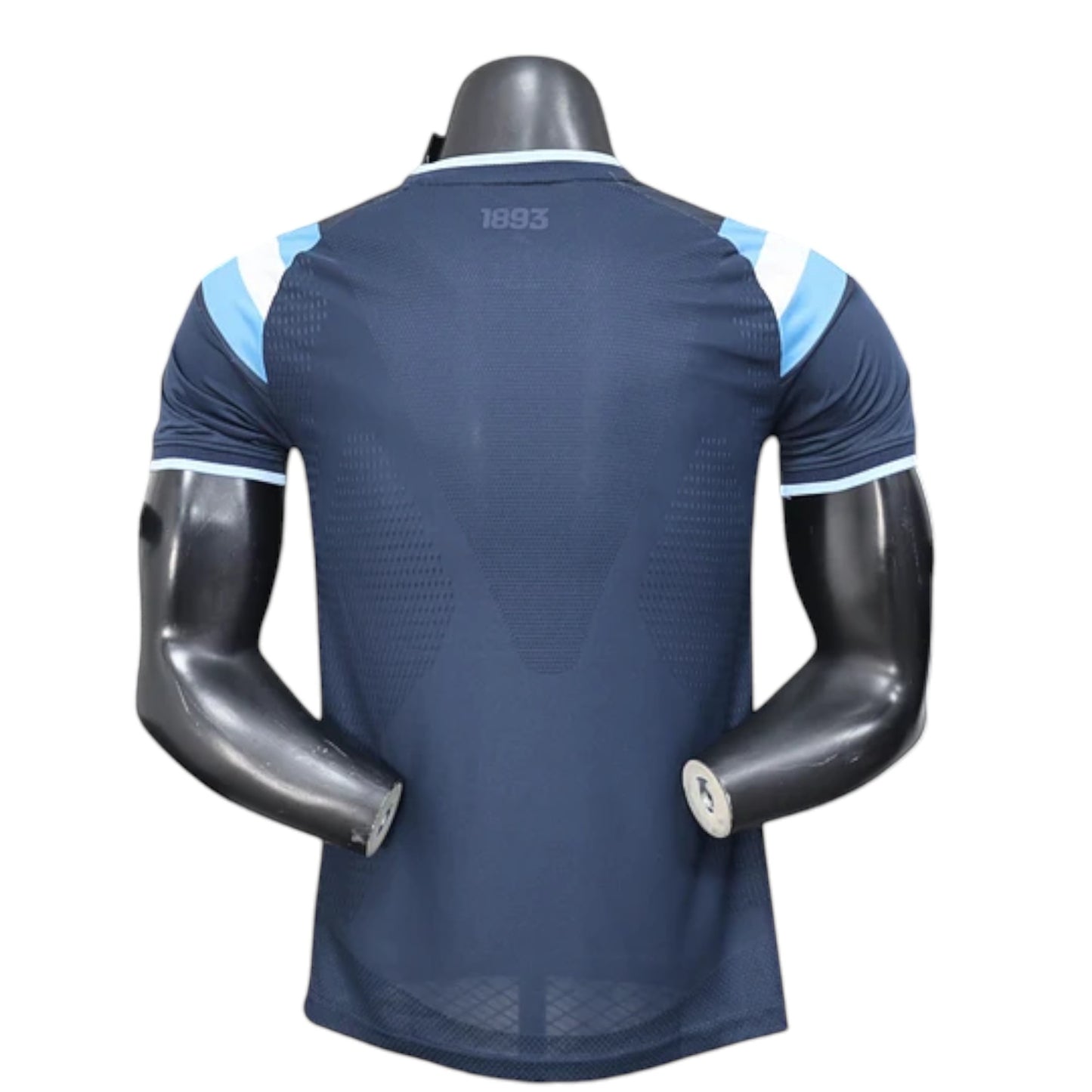GOATkitz Argentina 2026 Player Version black special edition jersey with light blue accents on shoulders and cuffs.