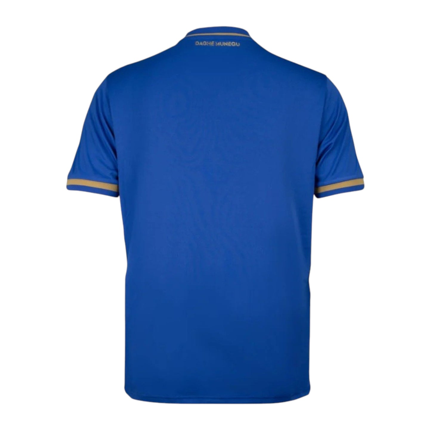 GOATkitz AS Monaco 2025-26 adult away jersey in royal blue with gold trim on sleeves and collar. Customizable.