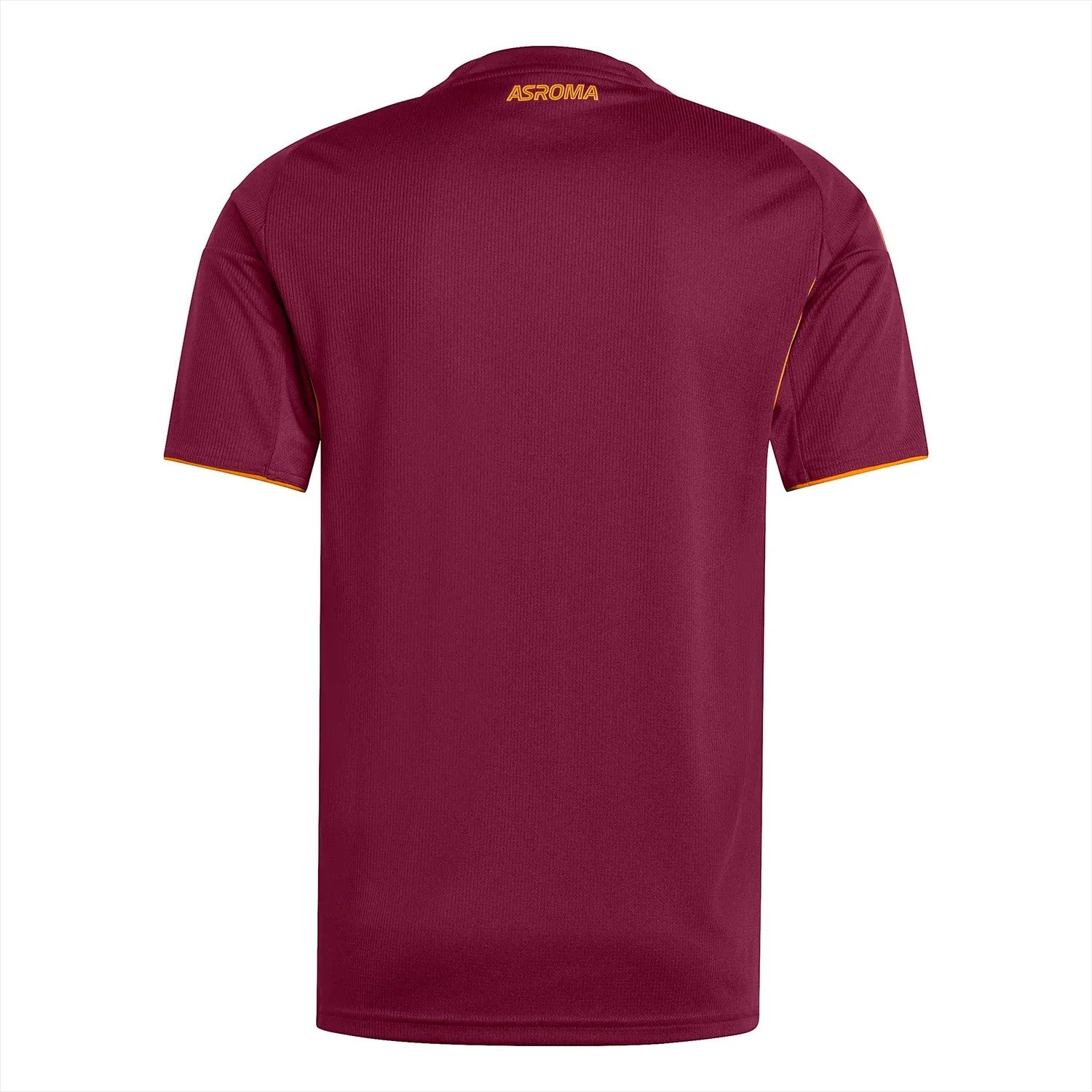 GOATkitz AS Roma 2025-26 home jersey in maroon with orange trim. Customizable fan version.