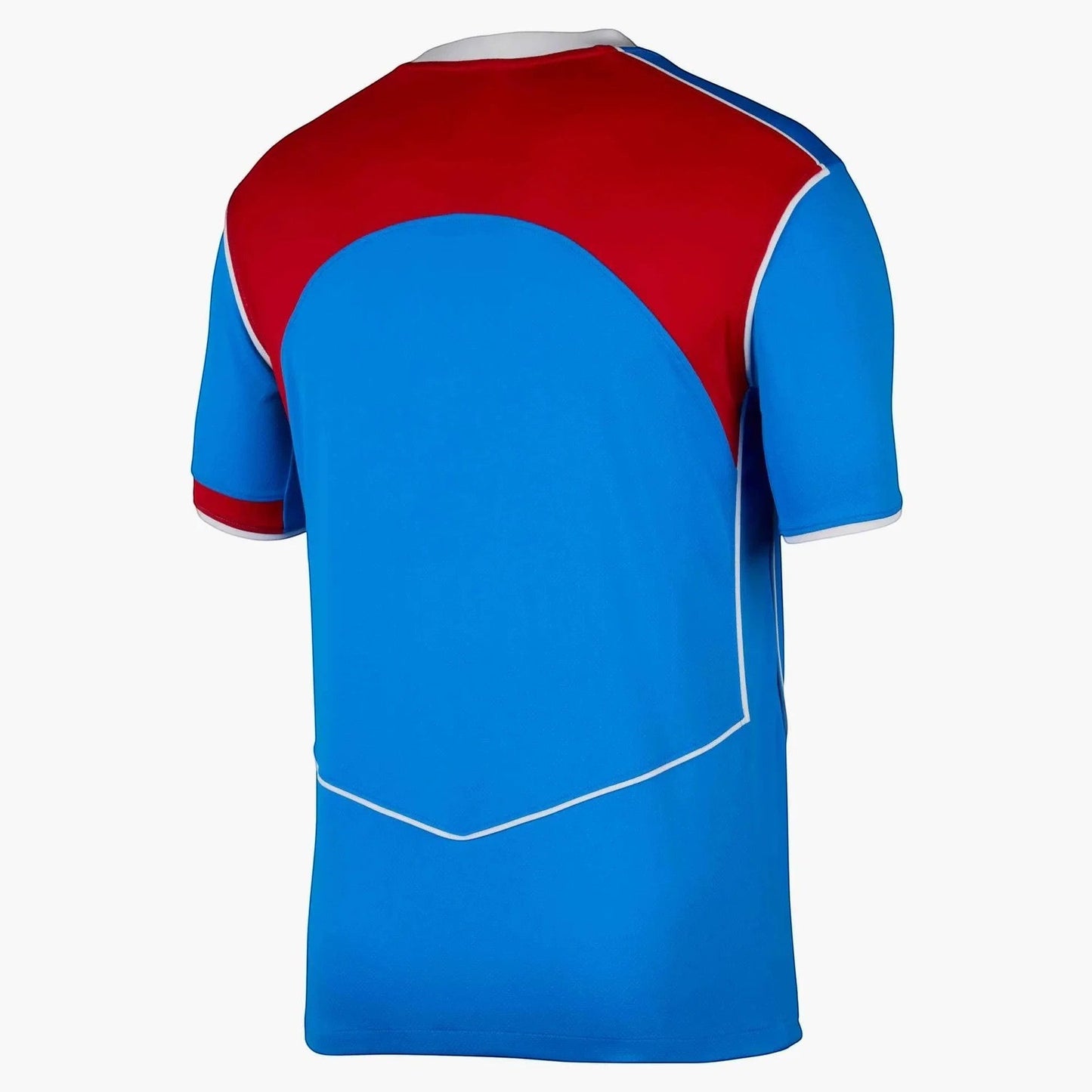 GOATkitz Atlético Madrid 2025-26 adult third jersey in blue with red shoulders and white trim. Customizable.