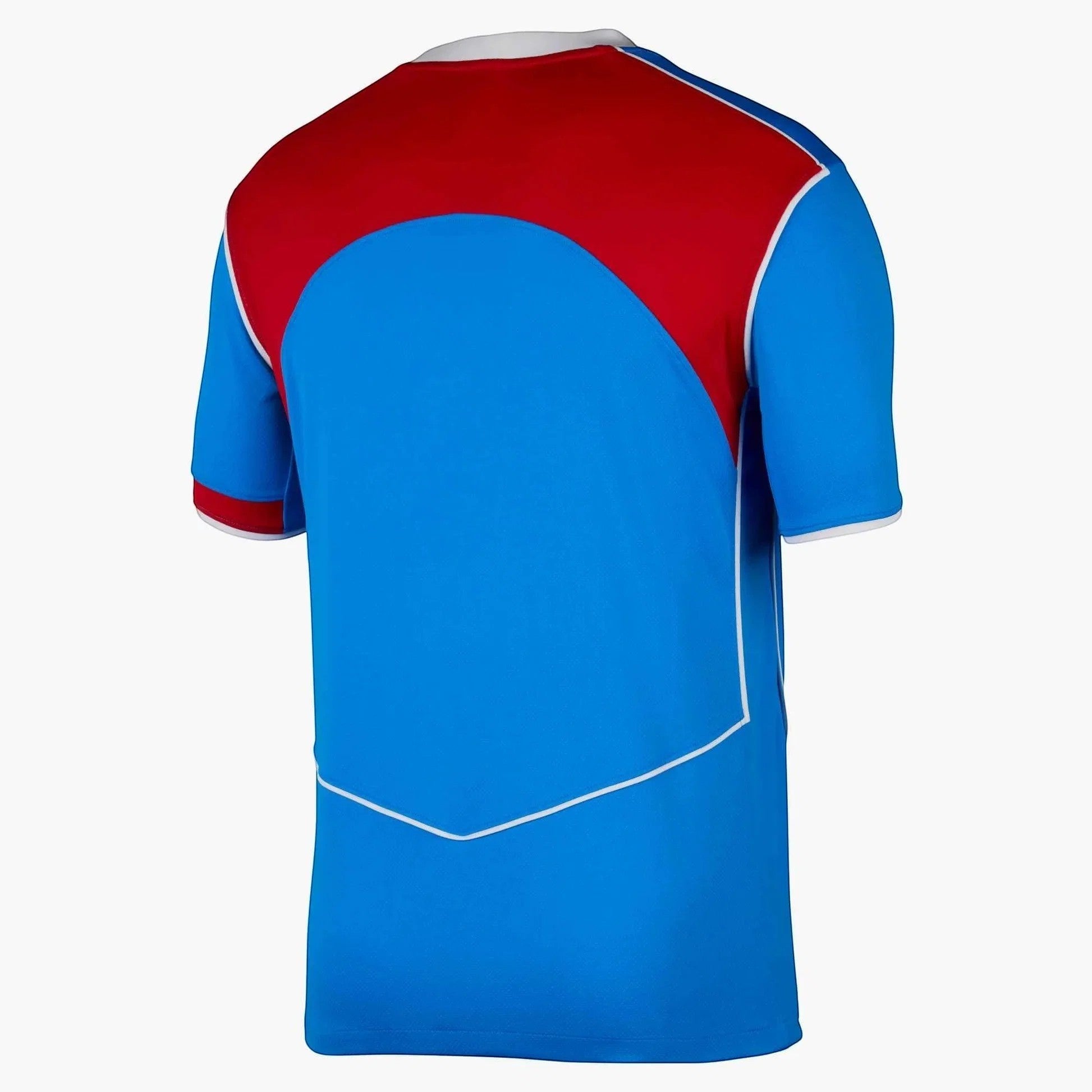 GOATkitz Atlético Madrid 2025-26 adult third jersey in blue with red shoulders and white trim. Customizable.