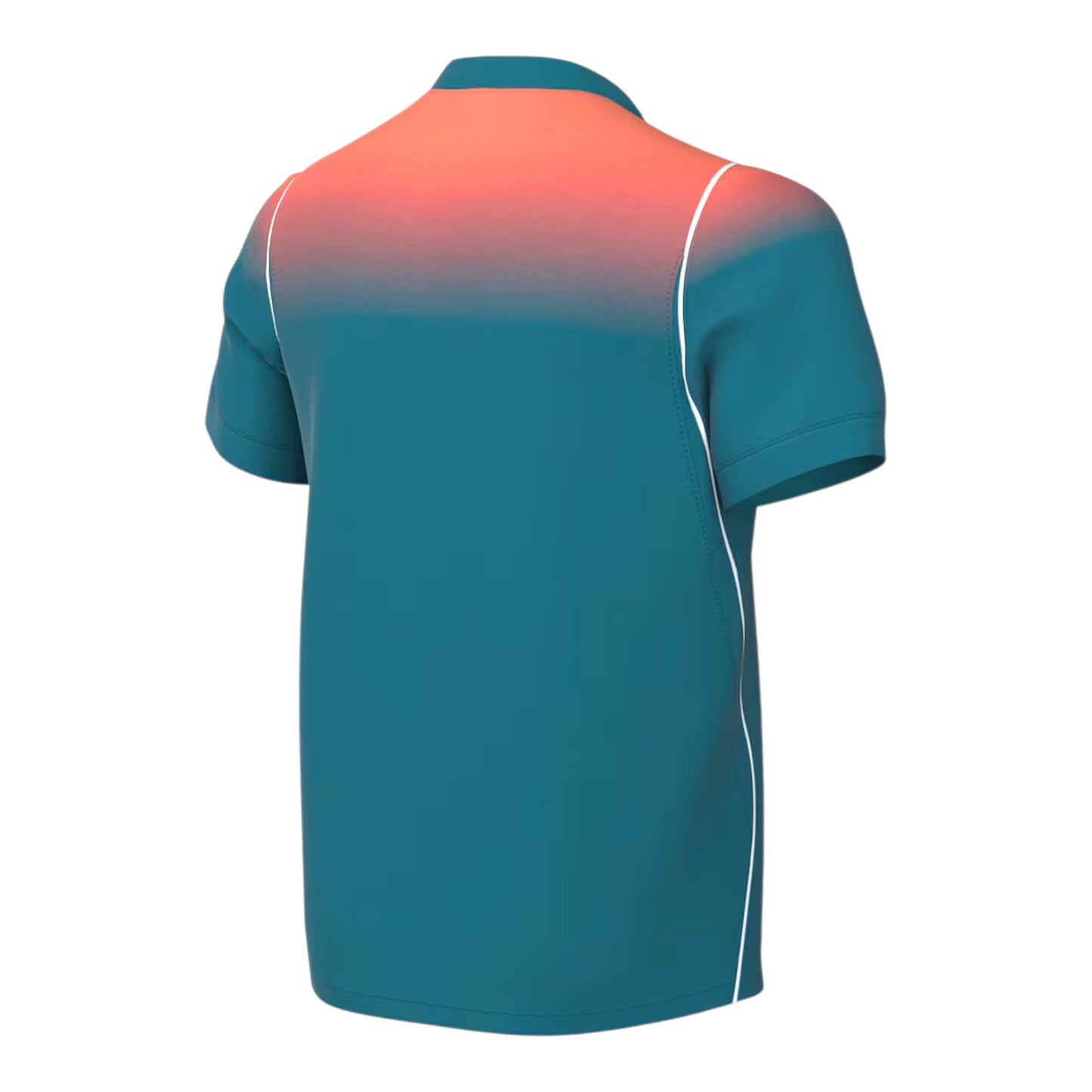 GOATkitz Australia 2026 Adult Away Jersey in teal with a coral gradient on the upper back and white piping.