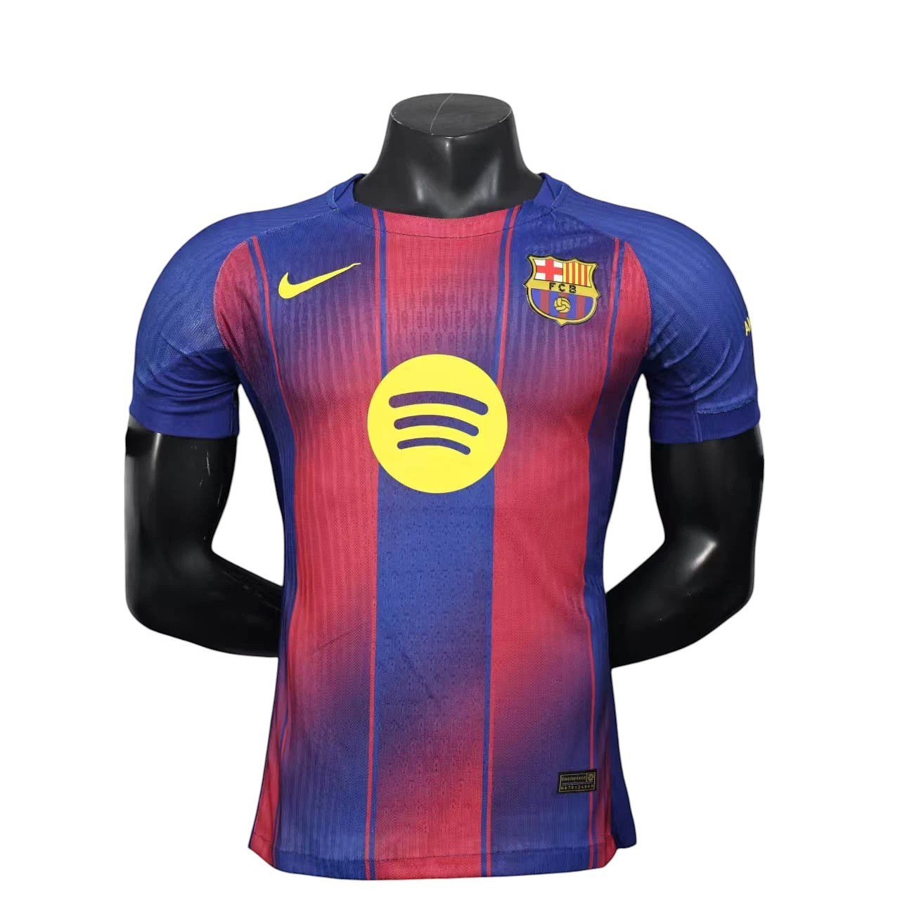 GOATkitz Barcelona 2025-26 adult player version home jersey in blue and red with Spotify logo and club crest.