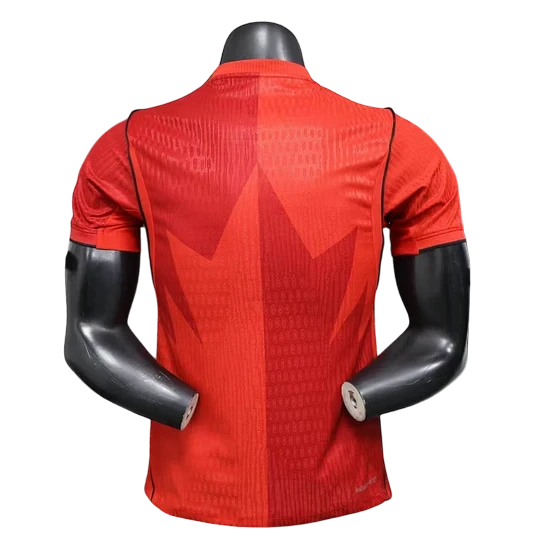 GOATkitz Canada 2026 Player Version Home Jersey, red with a large maple leaf graphic on the back.