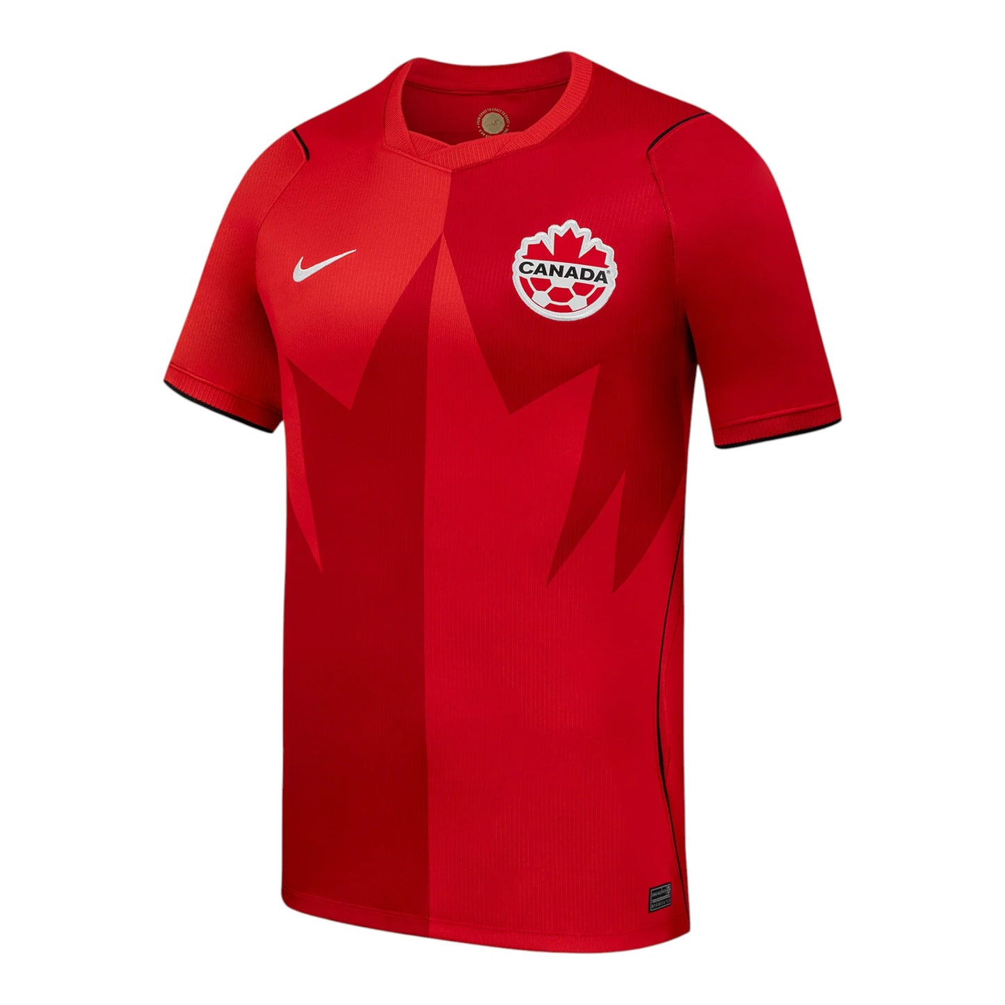 GOATkitz Canada 2026 adult home jersey in red, featuring a maple leaf graphic and customizable options.