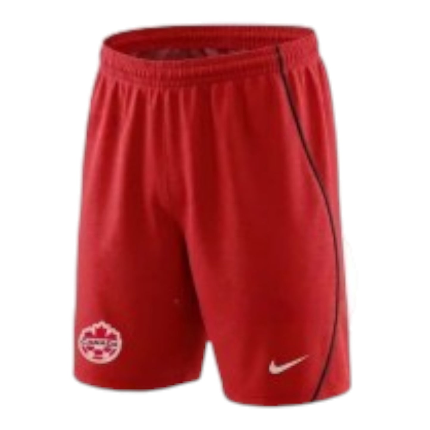 GOATkitz Canada 2026 kids red soccer jersey and shorts set with Canada crest. Customizable.