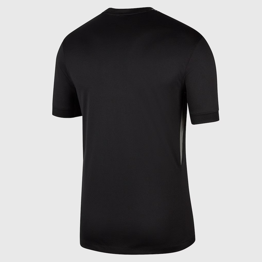 GOATkitz Chelsea 2025-26 kids black goalkeeper jersey, short sleeves, crew neck, breathable fabric.