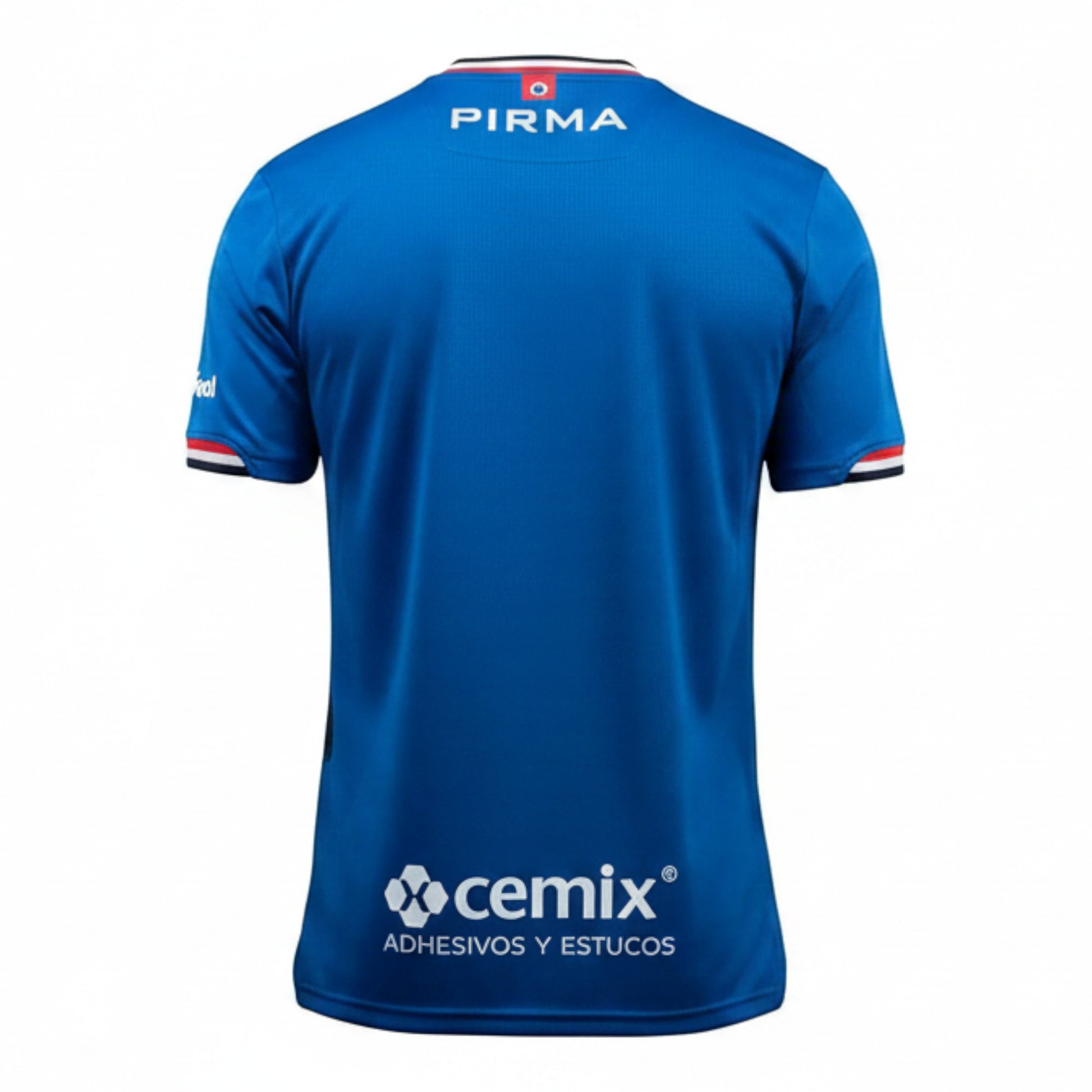 GOATkitz blue Cruz Azul 2025-26 adult home jersey with Pirma logo on back. Short sleeves, crew neck.