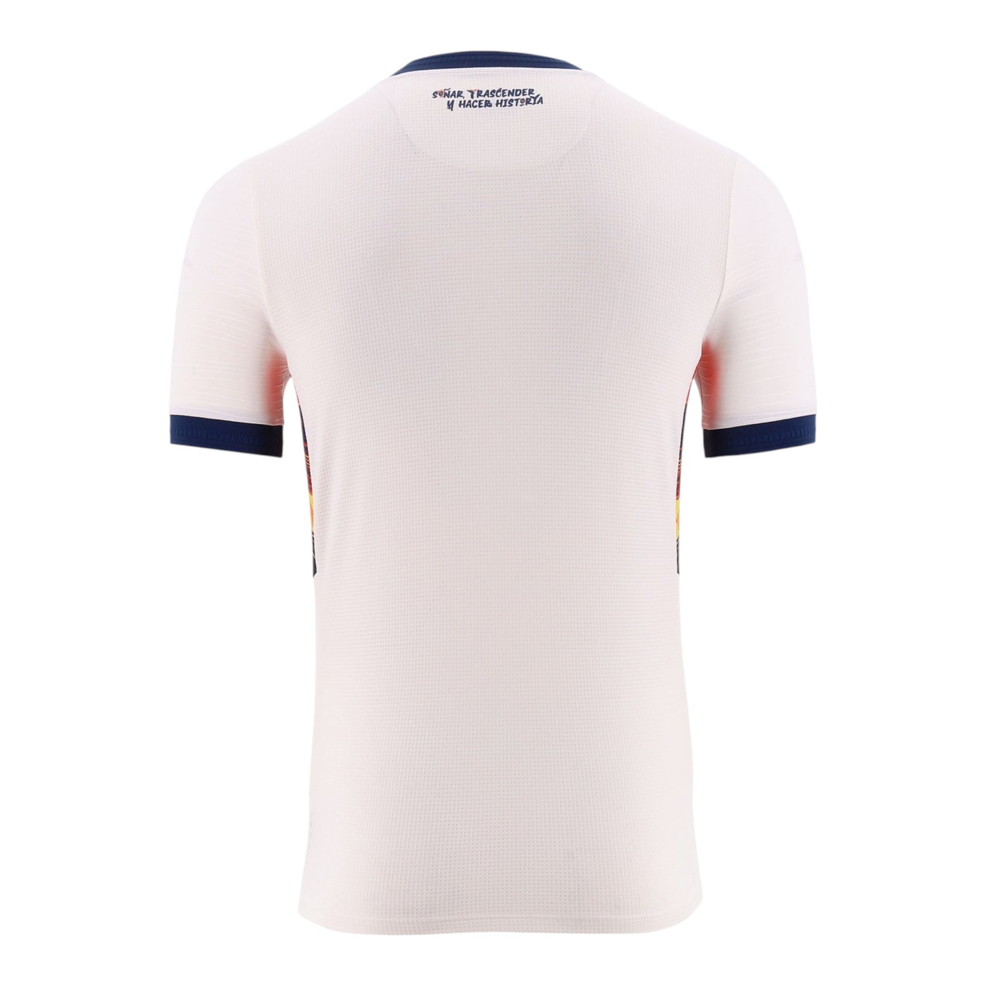 GOATkitz Ecuador 2026 Adult Third Jersey, light pink with navy trim and colourful side panels. Customizable.