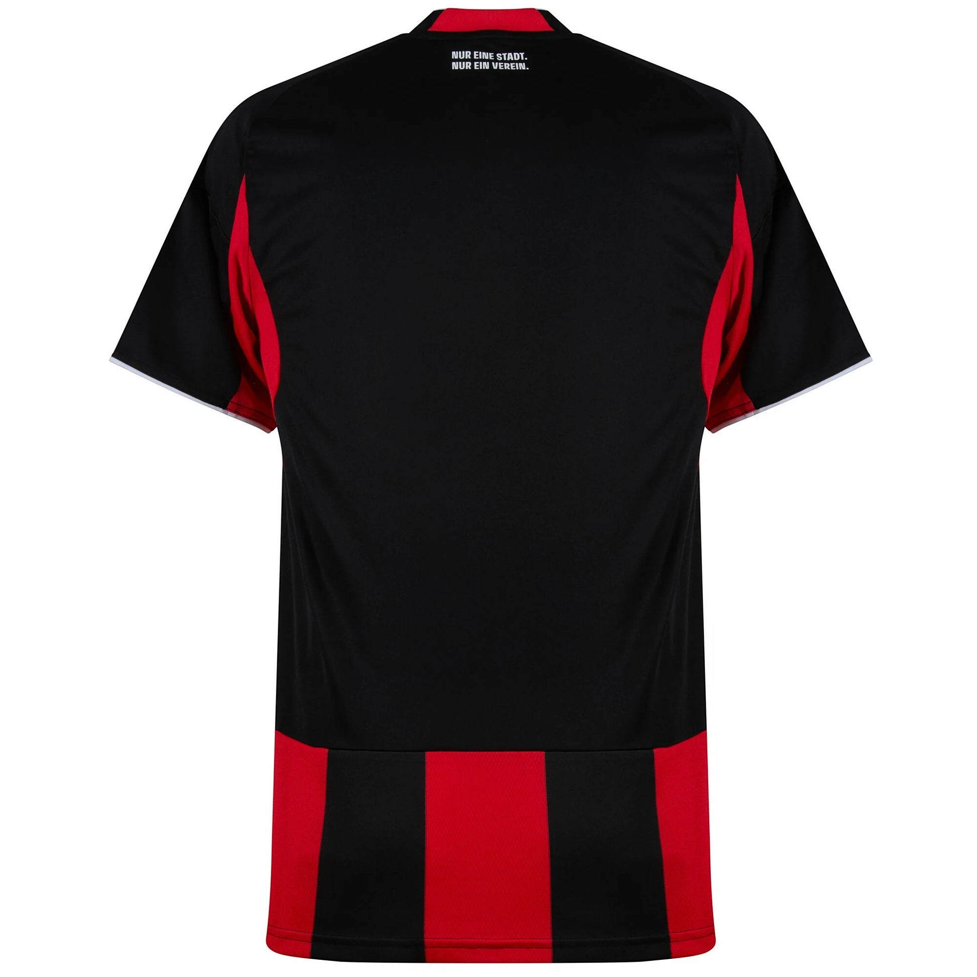 GOATkitz Eintracht Frankfurt 2025-26 adult home jersey, black with red accents and stripes. Customizable.