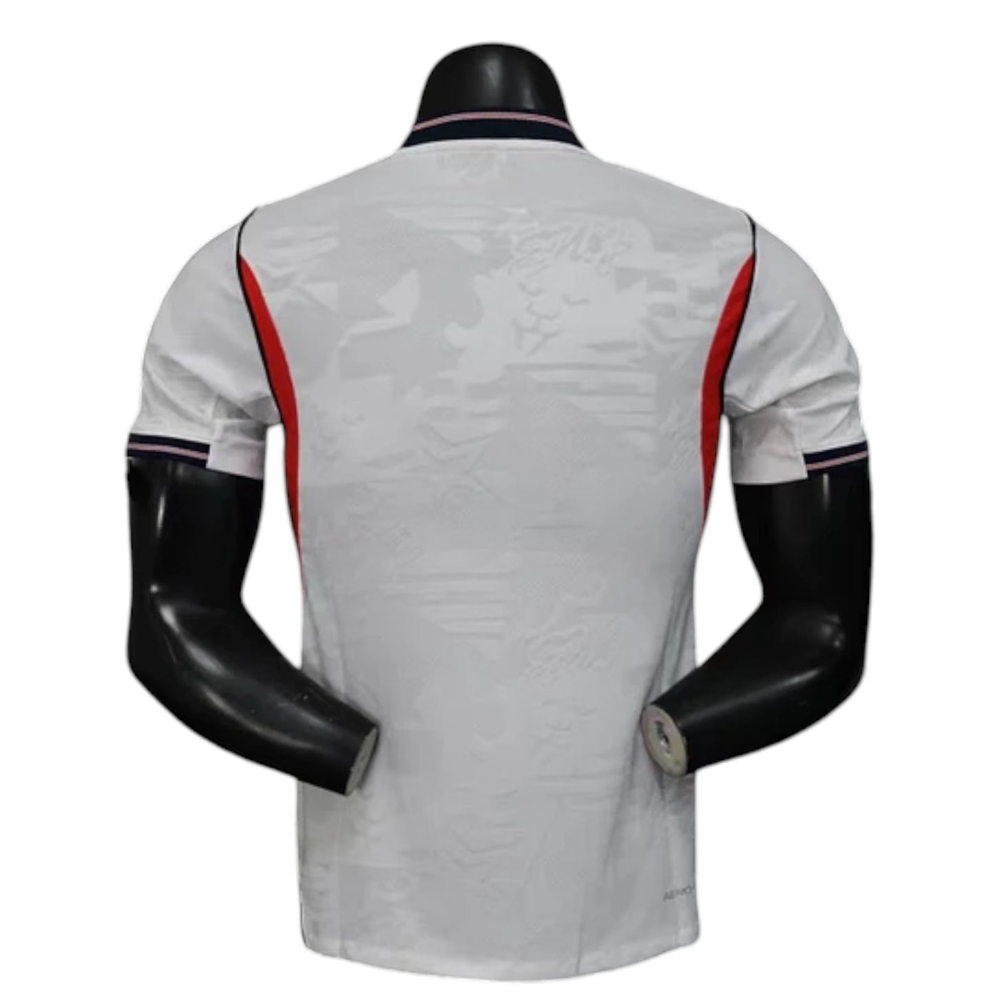 GOATkitz England 2026 player version home jersey, white with red and blue trim, customizable name and number.