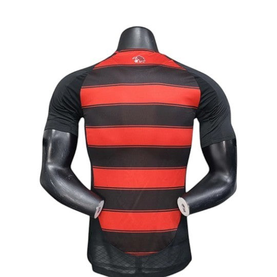 GOATkitz Flamengo 2025-26 Player Version Home Jersey, red and black striped, short sleeve, crew neck.