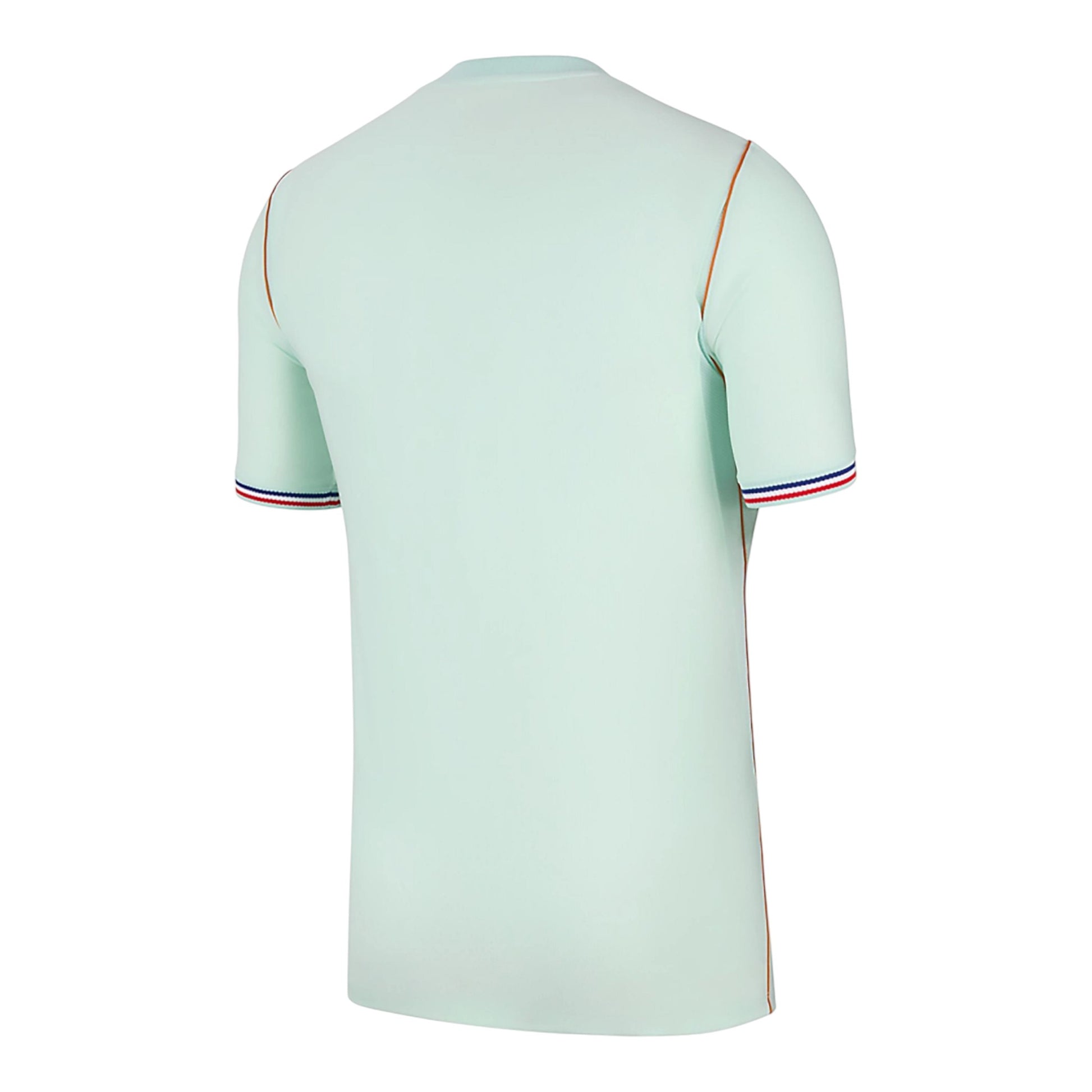 GOATkitz France 2026 adult away jersey in light mint green with subtle brown trim and striped cuffs.