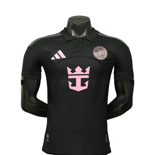 GOATkitz Inter Miami 2026 Player Version Away Jersey, black with pink accents, customizable name and number.
