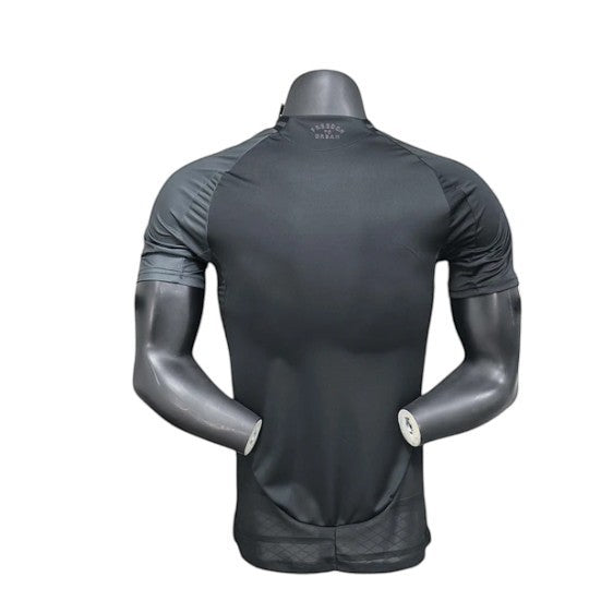 GOATkitz Inter Miami 2025-26 Player Version Away Jersey, dark grey, short sleeves, customizable name and number.
