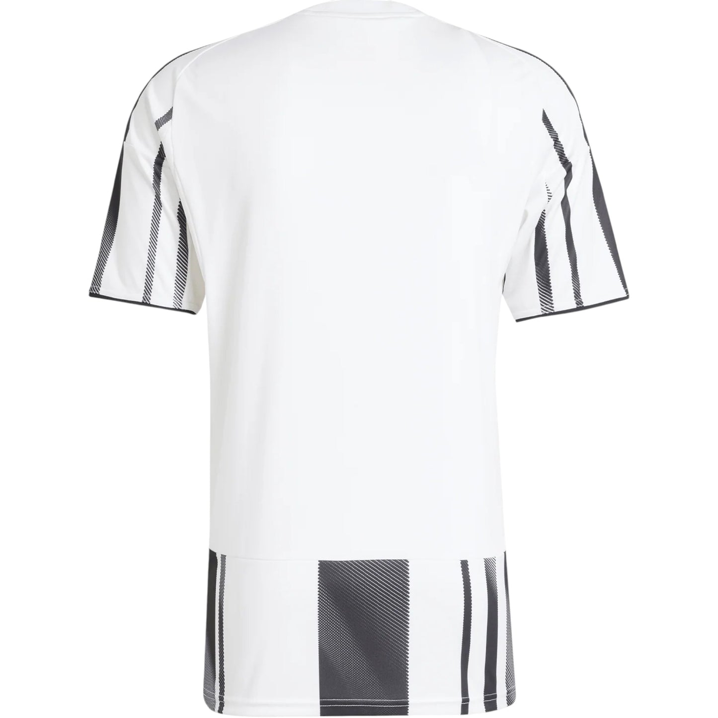 GOATkitz Juventus 2025-26 adult home jersey, white with black pinstripe details on sleeves and hem.