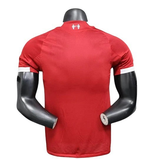 GOATkitz Liverpool 2025-26 Adult Player Version Home Jersey, red, short sleeves, customizable name and number.