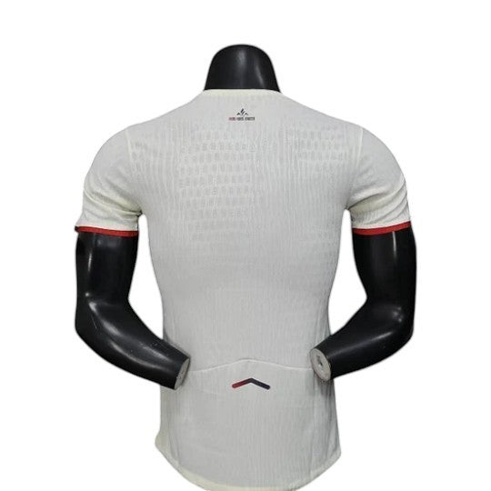 GOATkitz LOSC Lille 2025-26 player version away jersey, white with red trim, customizable name and number.