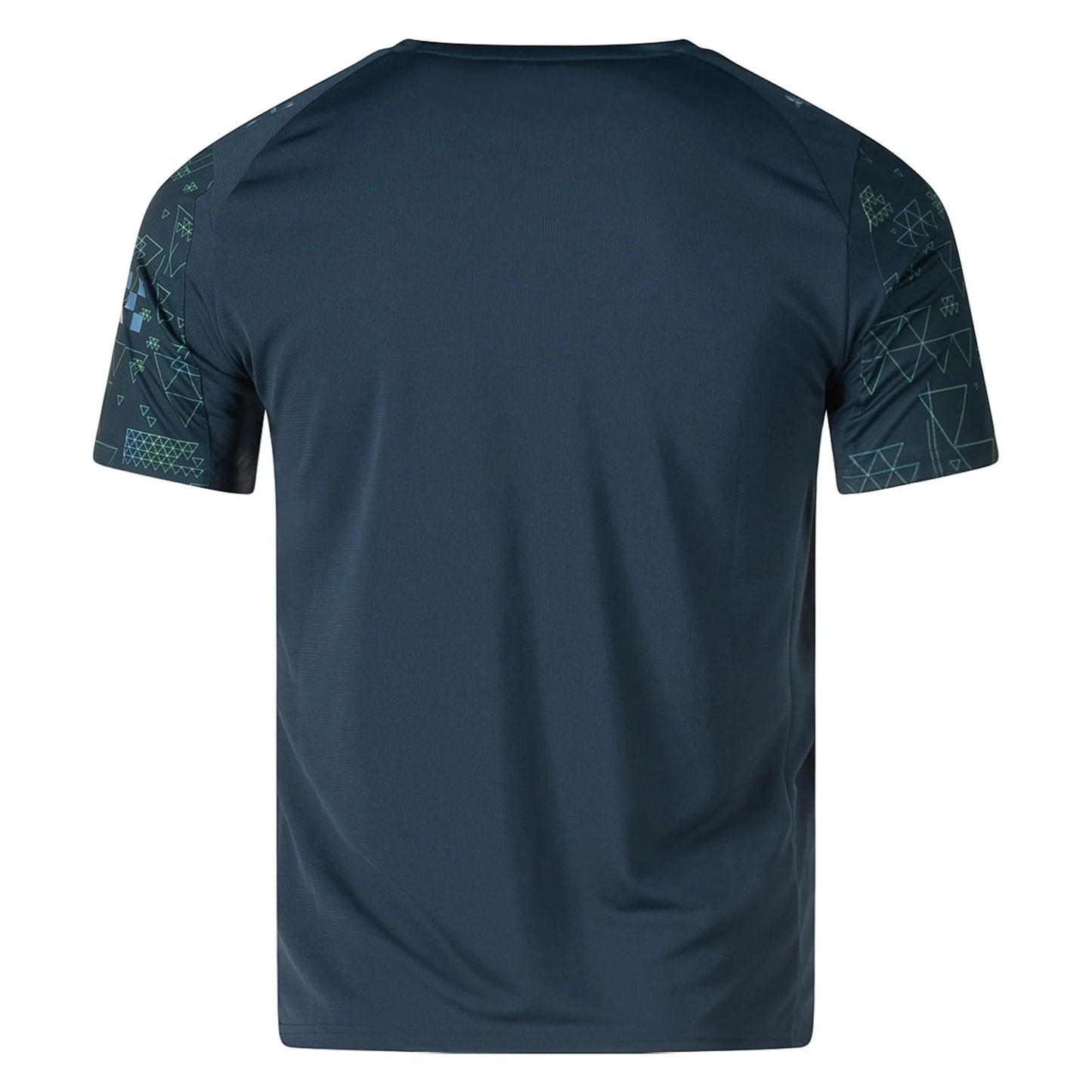 GOATkitz Manchester City 2025-26 adult fourth jersey in dark blue with geometric pattern on sleeves. Customizable.
