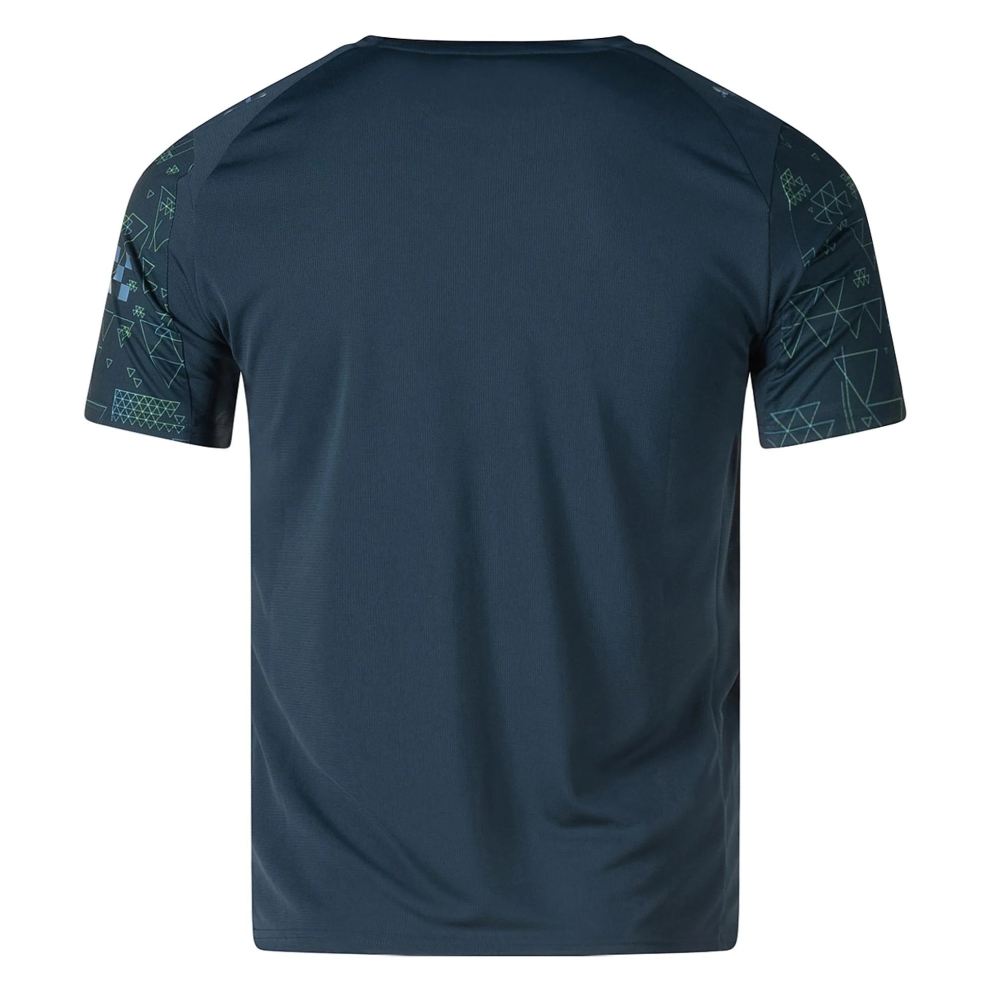 GOATkitz Manchester City 2025-26 adult fourth jersey in dark blue with geometric pattern on sleeves. Customizable.