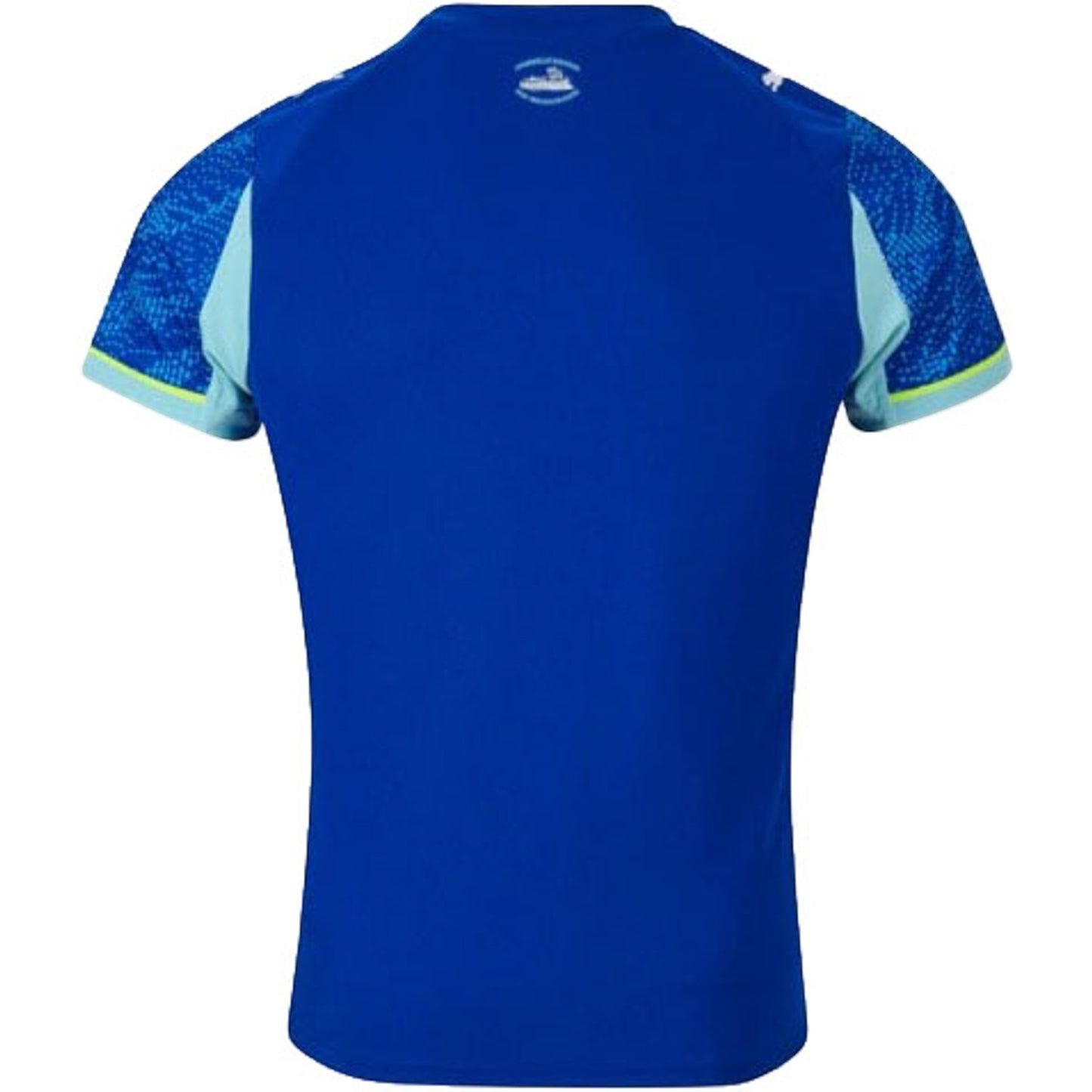 GOATkitz Olympique de Marseille 2025-26 adult third jersey in royal blue with light blue and yellow accents on the sleeves.