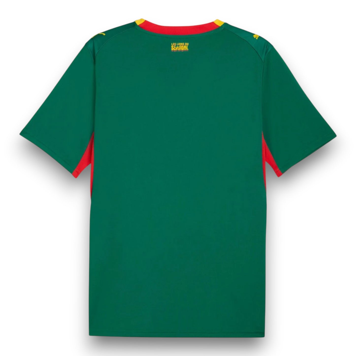 GOATkitz Senegal 2026 Adult Away Jersey, green with red and yellow trim, customizable name and number