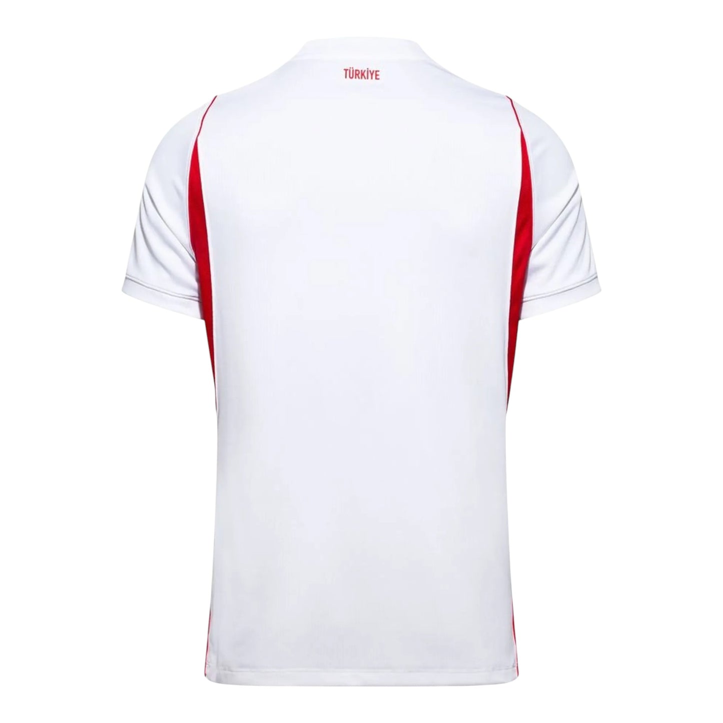 GOATkitz Türkiye 2026 Adult Home Jersey, white with red side panels and red Türkiye text on the back collar.