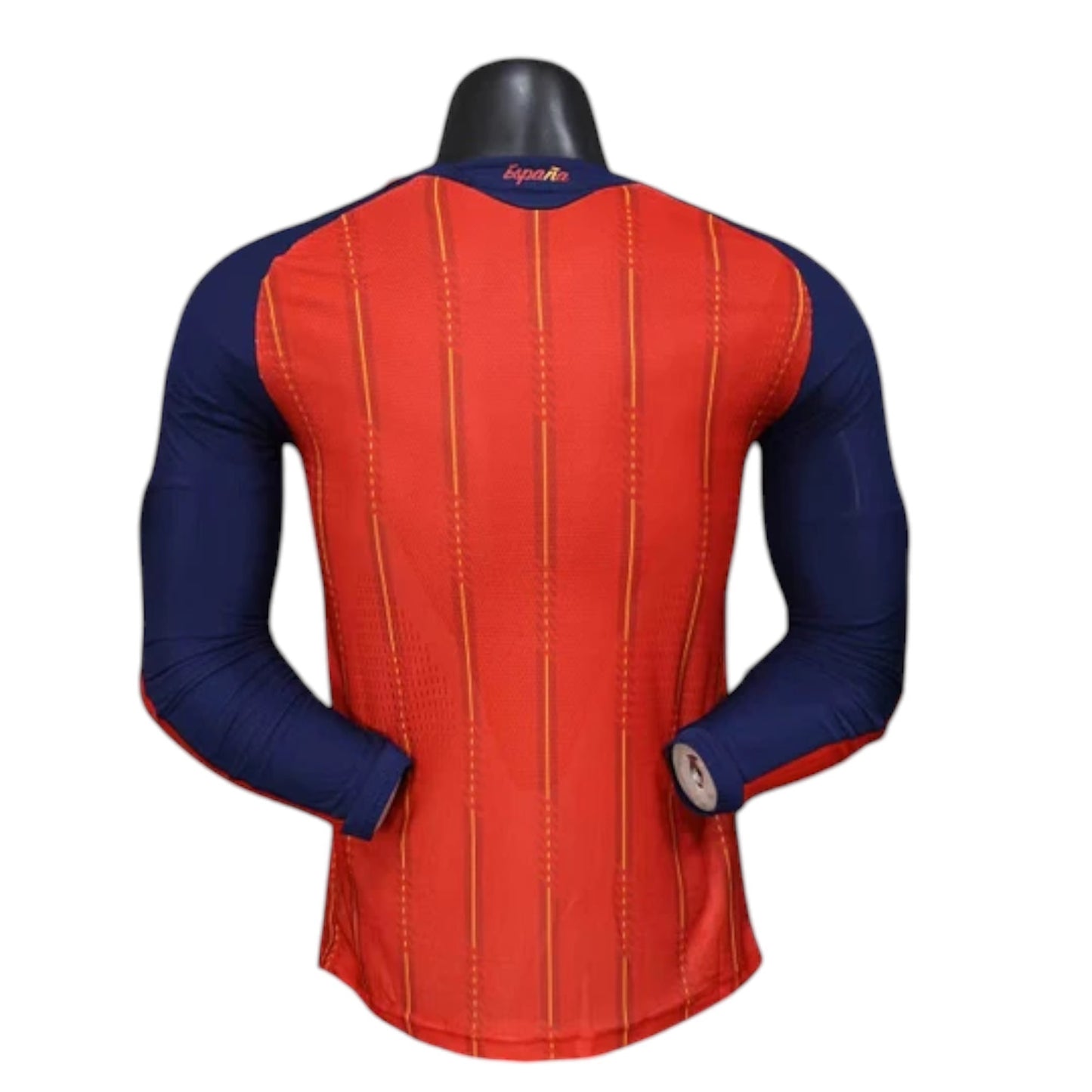 Spain 2026 Long Sleeve Player Version Home Jersey – Size S–XXL – Custom Name & Number, Select Badges