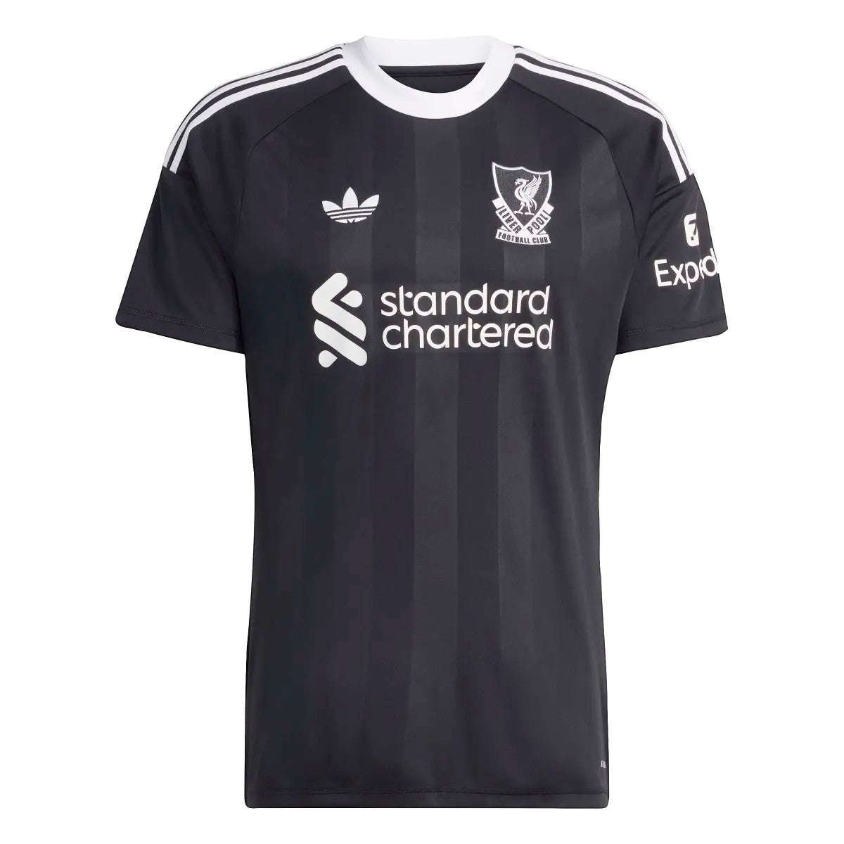 Liverpool 2025-26 Goalkeeper Black Kids Jersey + Shorts – Sizes 16–28 – Custom Name & Number, Select Badges