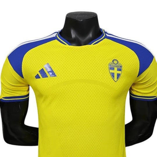 Sweden 2026 Player Version Home Jersey – Size S–XXL – Custom Name & Number, Select Badges