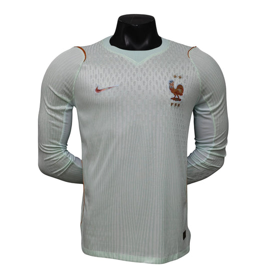 France 2026 Long Sleeve Player Version Away Jersey – Size S–XXL – Custom Name & Number, Select Badges
