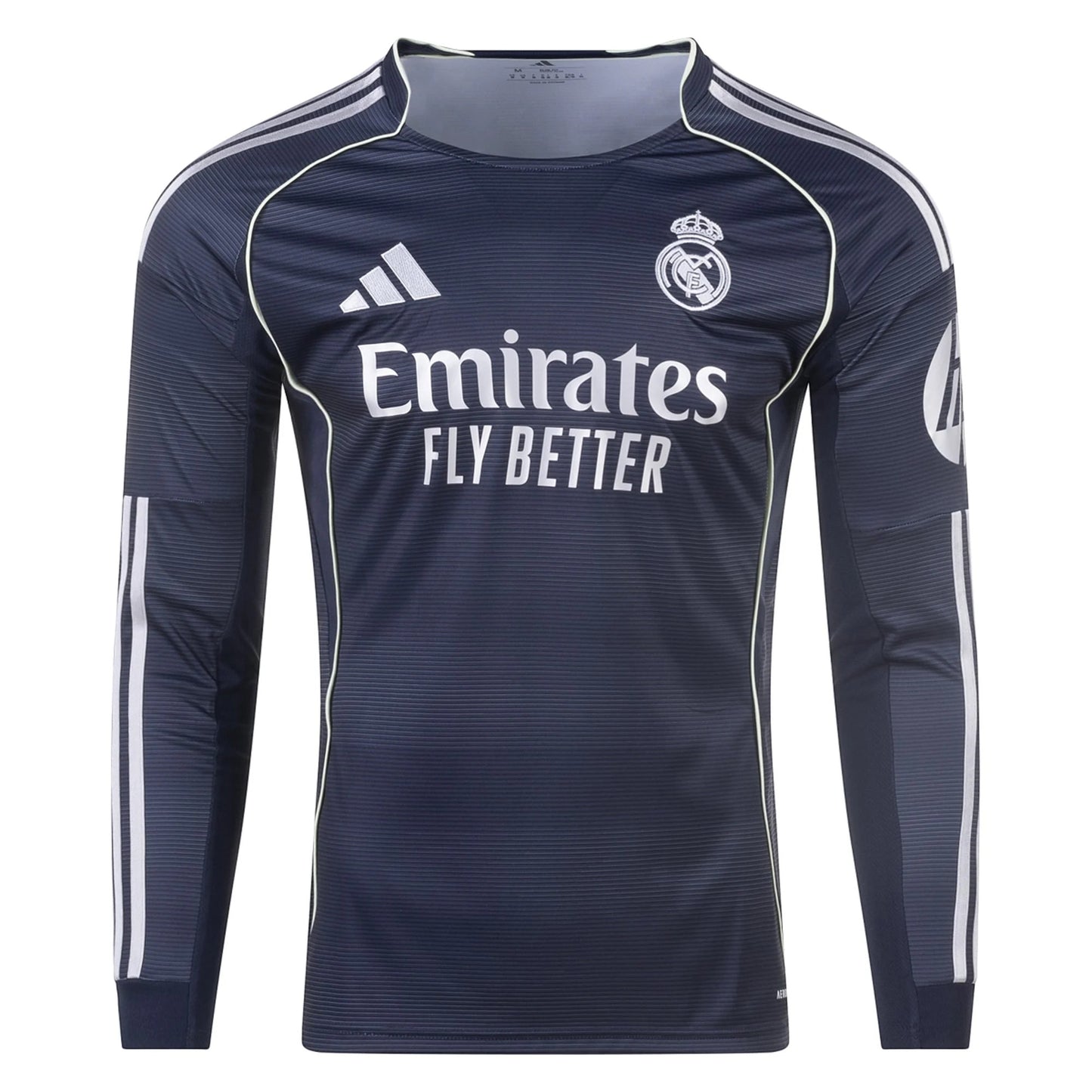 Real Madrid 2025-26 Adult Away Long Sleeve Jersey – Size S–XXL – Custom Name & Number, Select Badges