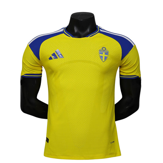 Sweden 2026 Player Version Home Jersey – Size S–XXL – Custom Name & Number, Select Badges