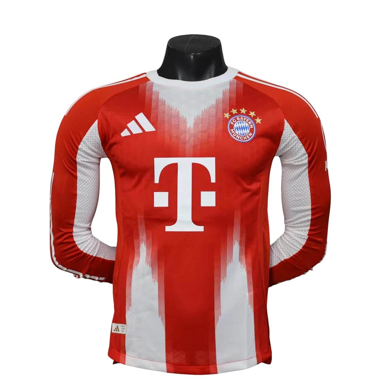 Bayern Munich 2025-26 Adult Player Version Home Long Sleeve Jersey – Size S–XXL – Custom Name & Number, Select Badges