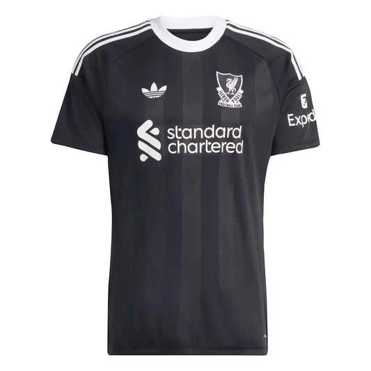 Liverpool 2025-26 Goalkeeper Black Adult Jersey – Size S–XXL – Custom Name & Number, Select Badges