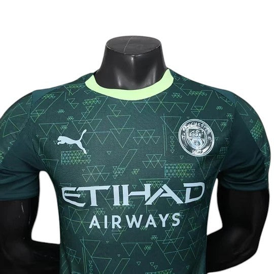 Manchester City 2025-26 Adult Player Version Fourth Jersey – Size S–XXL – Custom Name & Number, Select Badges